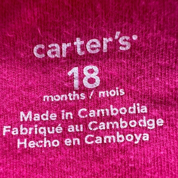 Carter’s Pink Long Sleeve Mommy Onesie Bodysuit 18M - Picture 4 of 4
